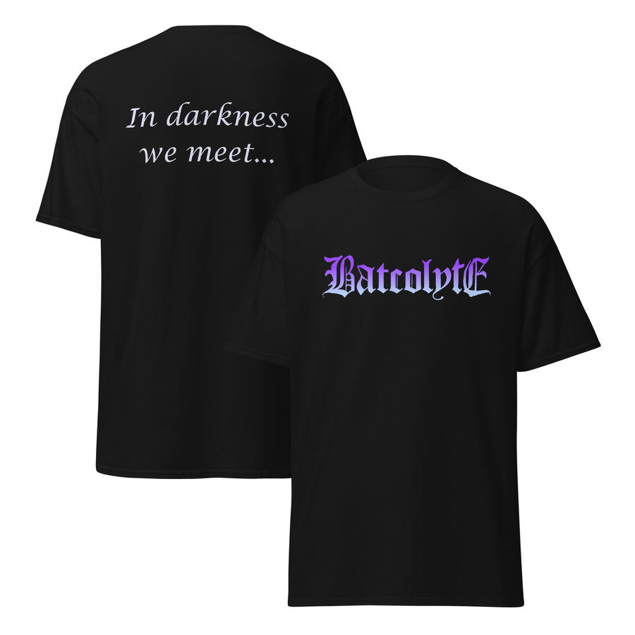 Front and back mockup of the Unisex classic Batcolyte tee